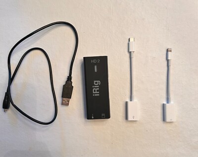 IK Multimedia iRig HD 2 Guitar Interface for iOS and Mac with needed adaptors