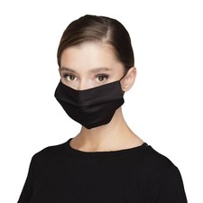 100 Pleated Cotton Face Mask Filtered Tri-Ply Reusable, Washable 3 Pack, Black