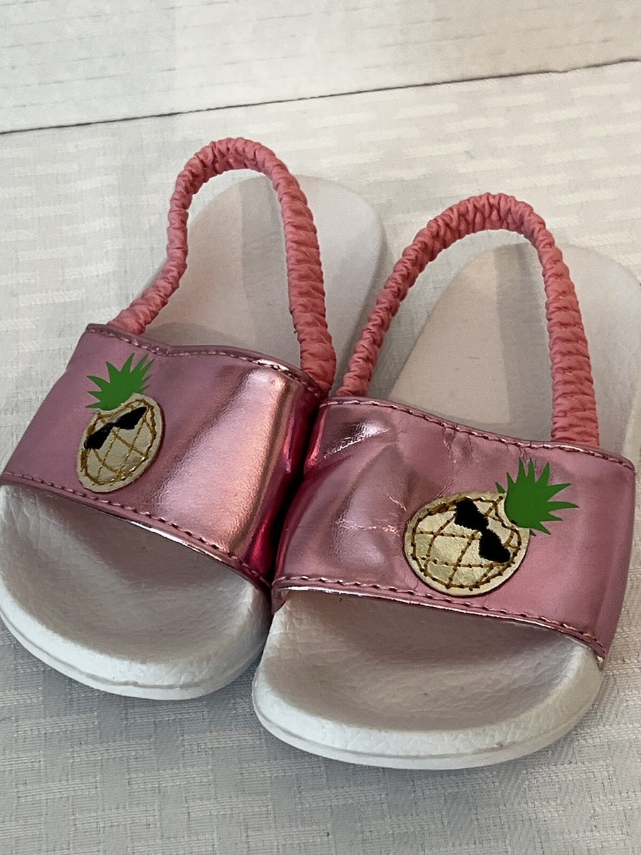 Pink Pineapple Baby Sandals MINI MELISSA GREEN AND PINK PINEAPPLE