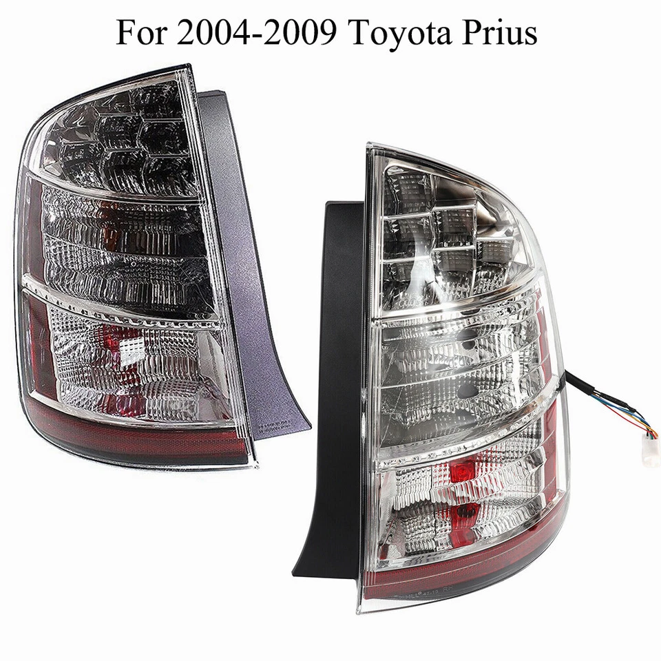 Pair For 2004 2005 2006 2007 2008 2009 Toyota Prius Tail Lights Rear Brake Lamps Foto 3 de 4