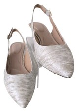 ROCKPORT WOMENS Shoes TM KAILYN Slingback Heels CJ1029 Cream Size UK 6 NEW