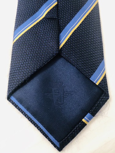 Sean John Fine Tailoring Men's Tie Necktie Blue Stripe 100% Silk 60" EUC 5M51 - Picture 2 of 5
