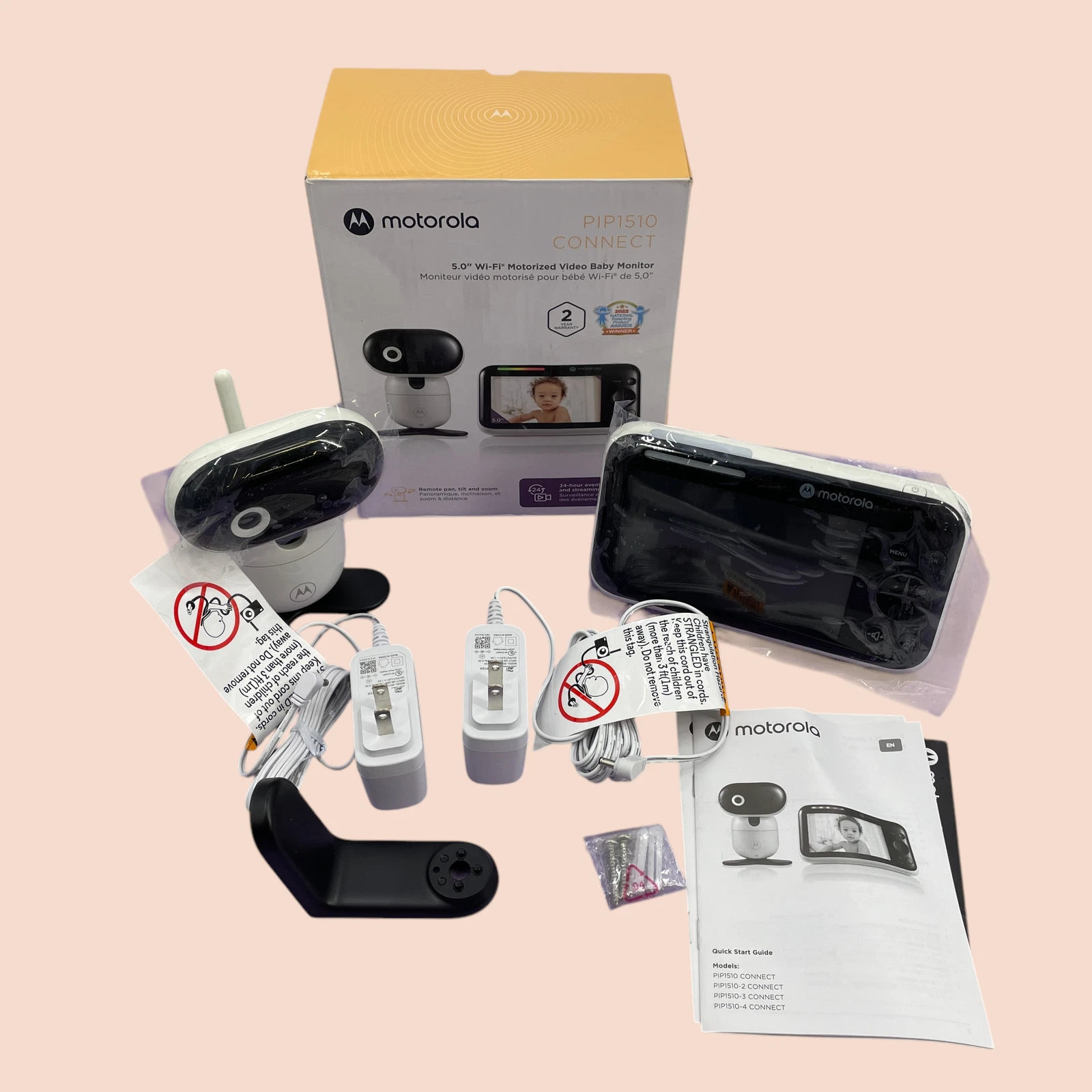 Motorola PIP1510 Wireless Baby Monitor Connect 5" Wifi HD Video Monitor #NO2617