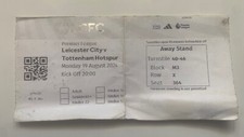 Leicester City V Tottenham Hotspur Used Match Ticket 2024/25 (Spurs)
