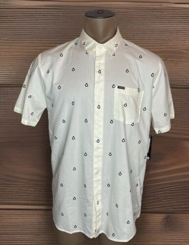 Volcom Mens Short Sleeve Diamond Button Up Shirt Size Large NWT