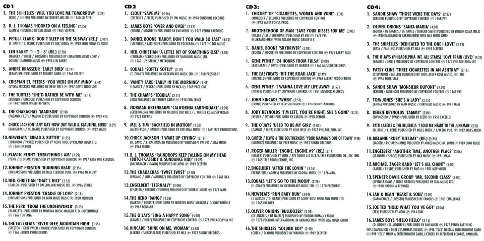 (4CD'S) Mega Super Oldies - The Herd, The Equals, Vanity Fare, Oliver Onions  - Bild 3 von 3