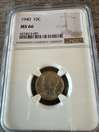 1940 S 10C Mercury Dime NGC MS 66