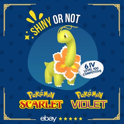 Meganium Shiny or Non   6 IV Competitive Customizable Pokémon Scarlet Violet