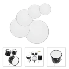 Professional 12" 13" 14" 16" 22" PET Drum Heads Drum Skin w/ Dot Set White Color