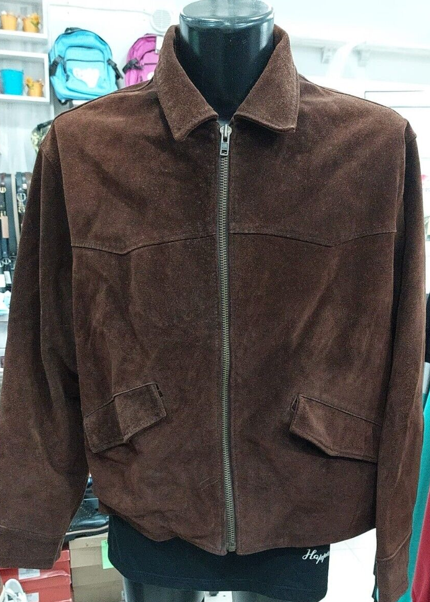 Vintage Brown Braschi Leather Jacket for Men Size M PGC513PI