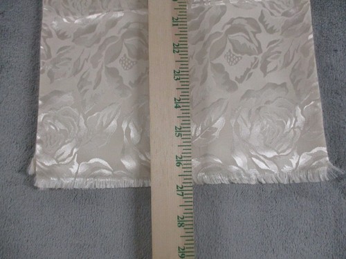 Vintage Silk Ivory Floral Scarf Adult Preppy Classic Fringe 10x54 EUC - Picture 5 of 7