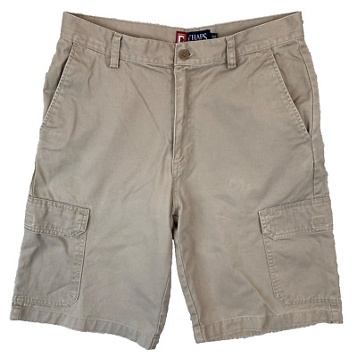 Chaps Ralph Lauren beige Cargo Baumwolle Arbeitskleidung Shorts Herren Größe 30