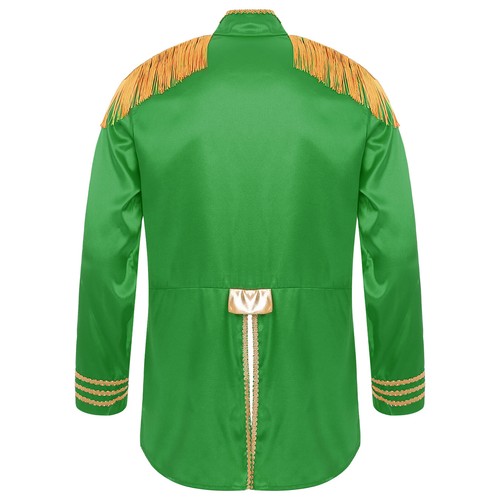 Mens Halloween Hippy Medieval Long Outerwear Satin Jackets Cosplay Costumes - Picture 32 of 74