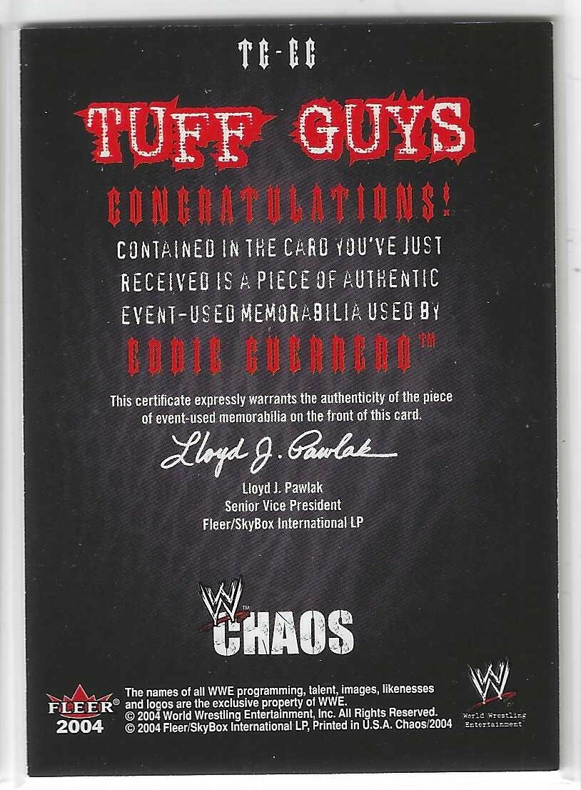 Eddie Guerrero 2004 Fleer WWE Chaos Tuff Guys Event-Used