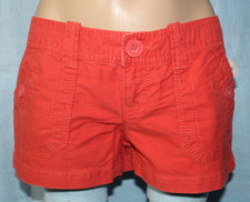 NEW Aeropostale Solid Red-ish Cotton Shorty Shorts Size 00 See Measurements