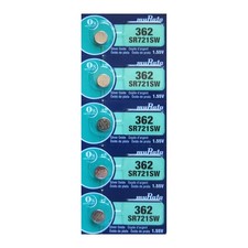 Murata 362 Battery SR721SW 1.55V Silver Oxide Watch Button Cell 5 Batteries