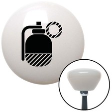 Black Grenade White Retro Shift Knob W M16x1.5 Insert Shifter Auto Manual Brody