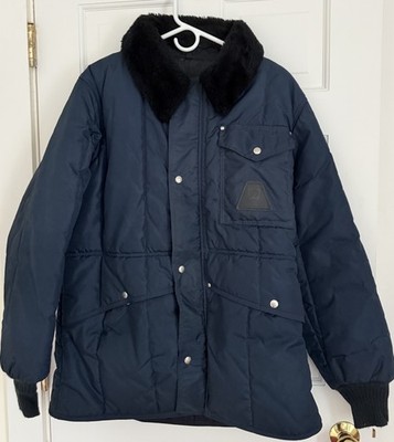 Vintage Rare La Crosse Insulated Work Parka Coat Fur Collar Men's L made in USA