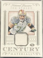 Joe Staley 2015 National Treasures Century Materials Patch Relic /99 49ers