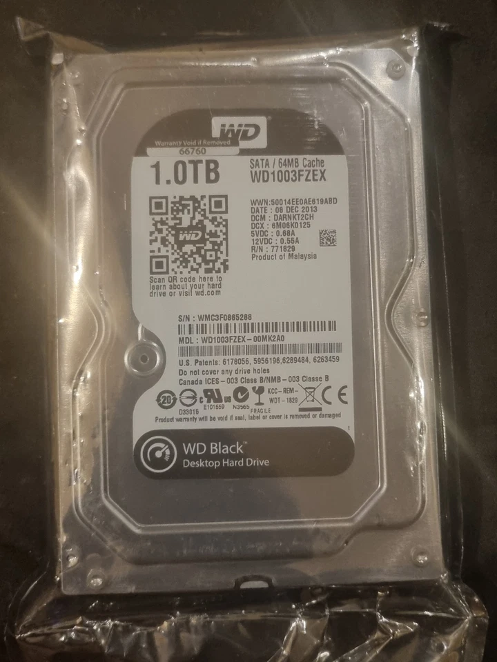 Western Digital Black, 1TB Hard Drive,Desktop Hardrive WD1003FZEX-00K3CA0 - Image 3 of 4