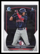 2023 Bowman Chrome Prospects #BCP-140 Angel Genao Cleveland Guardians RC 1st 1