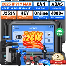 XTOOL IP919 MAX J2534 ECU Programming Tool + KC501 KS-1 M822 SK-1 Key Programmer