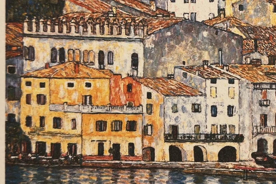 Gustav Klimt Malcesine am Gardasee Lithografie Druck Limitierte Auflage Signiert - Bild 3 von 4