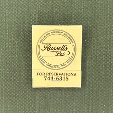 Russell’s Ltd. Restaurant Catonsville Maryland Rare Vintage Matchbook Matches
