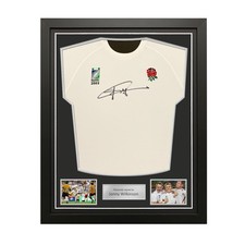 Jonny Wilkinson Signed Commemorative '03 England Rugby Shirt. Standard Frame