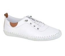 Ladies Soft Leather Casual Slip On Comfort Walking Flat Lightweight Womens Shoes