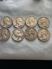 1956- 90% Silver Washington Quarters Lot Of 8 Coins.             #33