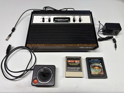 Atari 2600 Sears Tele-Games Console Recapped Tested Working w/joystick & 2 Games