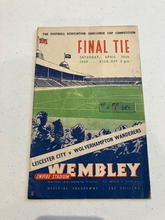 FA Cup Final Football Programme 1949 Leicester City vs Wolverhampton Wanderers