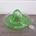 Vintage Green Vaseline Depression Uranium Glass Citrus Juicer !!!