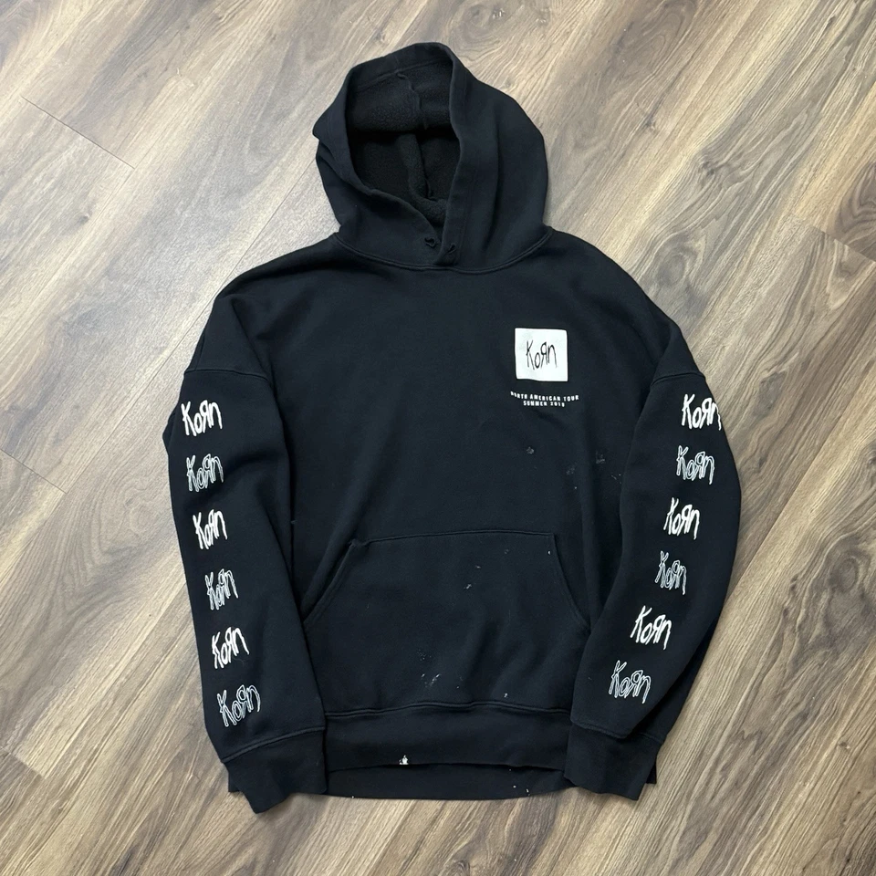 Sudadera con Capucha Korn Metal Band Tour Merch Talla L Grunge Rara Foto 2 de 4