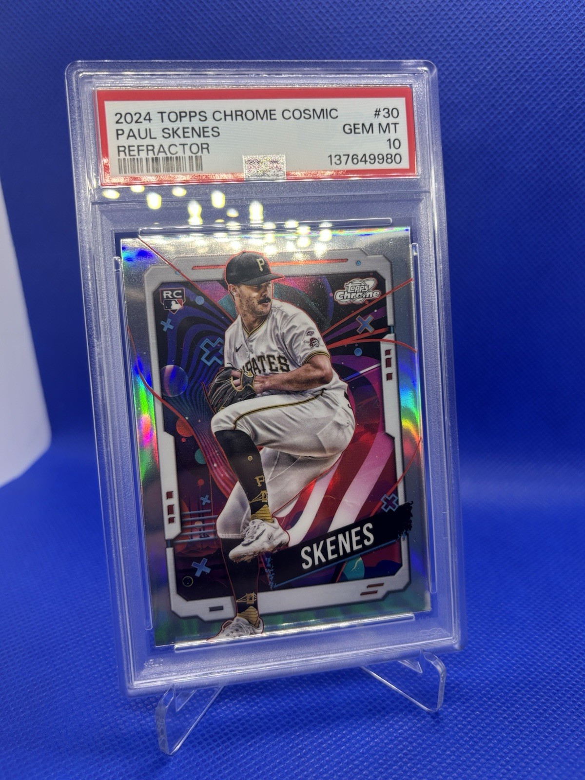2024 Topps Cosmic Chrome Paul Skenes #30 Refractor (RC) PSA 10