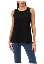 Tank Top for Women Loose Summer Casual Sleeveless Crewneck Shirt X-Large Black