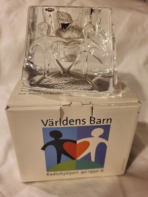 Orrefors Varldens Barn Votive Candle Holder By Lars Hellsten