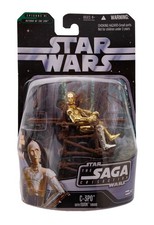 STAR WARS The Saga Collection C-3PO Ewok Throne 2006  Gold Guy  SAGA 042