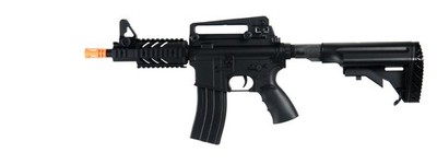 Well D3809 M4 Cqb Ris Aeg Plastic Gear, Abs Body W/ Adjustable Crane Stock Airso