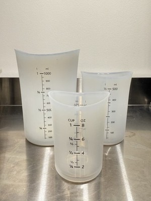 iSi Basics 3er Set Messbecher Metrisches Imperiales Silikon (Gebraucht)