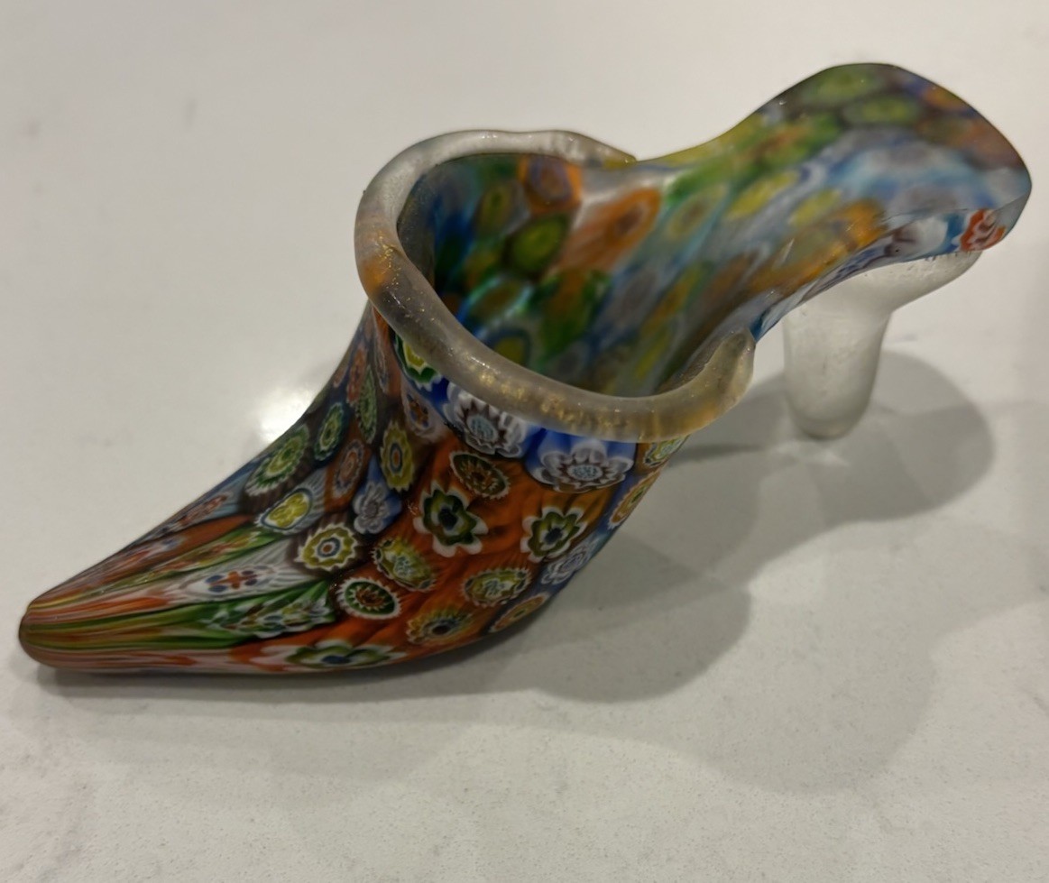 PANTOFOLA D’ORO Ciabatta Millefiori Trapunta Oro Vetro di Murano