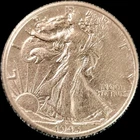 1945S BU walking liberty half dollar