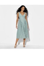 Women's Midi Lace Basque Empire Waist Dress - Wild Fable