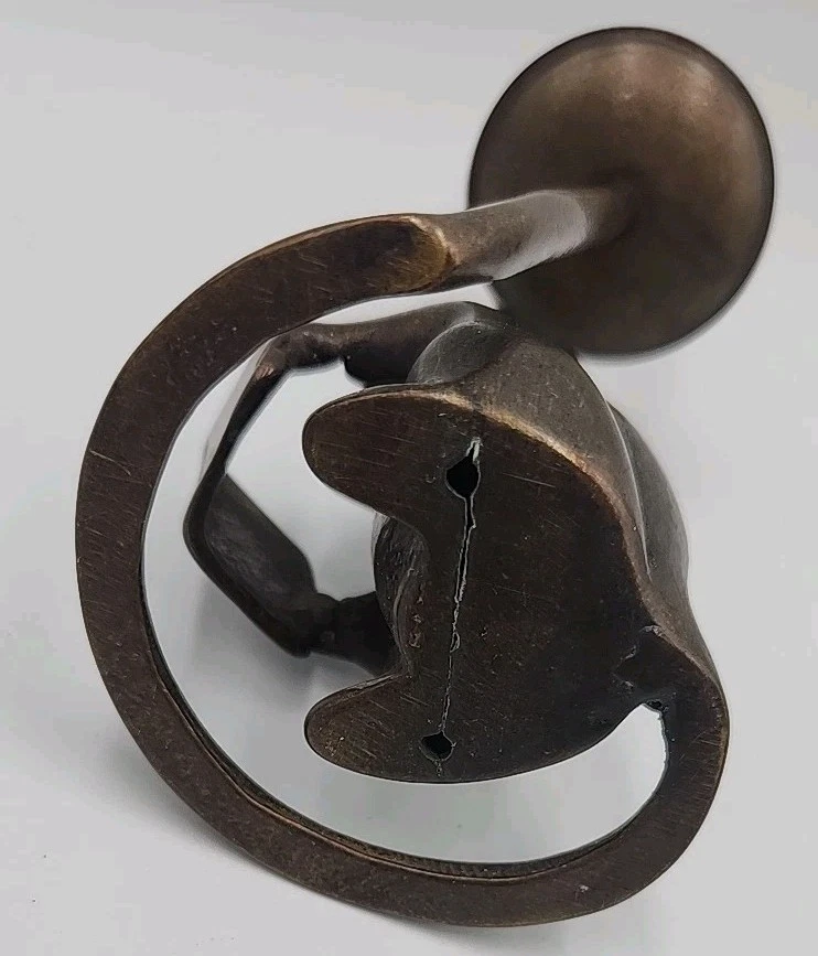 Suporte de vela cônico de leitura de mouse de latão em excelente estado usado - Imagem 4 de 4