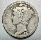 1921-D  MERCURY DIME  NICE DETAIL  KEY DATE  #2241