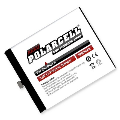 PolarCell Akku für OnePlus X BLP607 1+ E1000 E1001  E1005 Dual Sim - 2900mAh