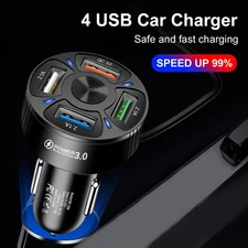 Car Charger USB Fast Charging QC3.0 Cigarette Lighter Adapter for iPhone Android