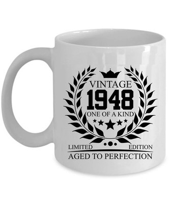 1948 Birthday Coffee Mug 78 Year Perfection 78th Limited Vintage Tea Cup 11oz