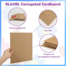 50 Pack 8X10 Corrugated Cardboard Sheets, Flat Cardboard Inserts for Shipping...